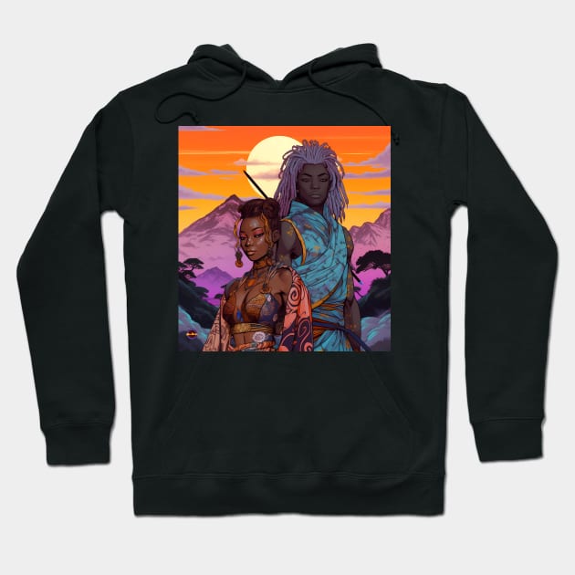 Naija Couple Hoodie by Afro-Manga